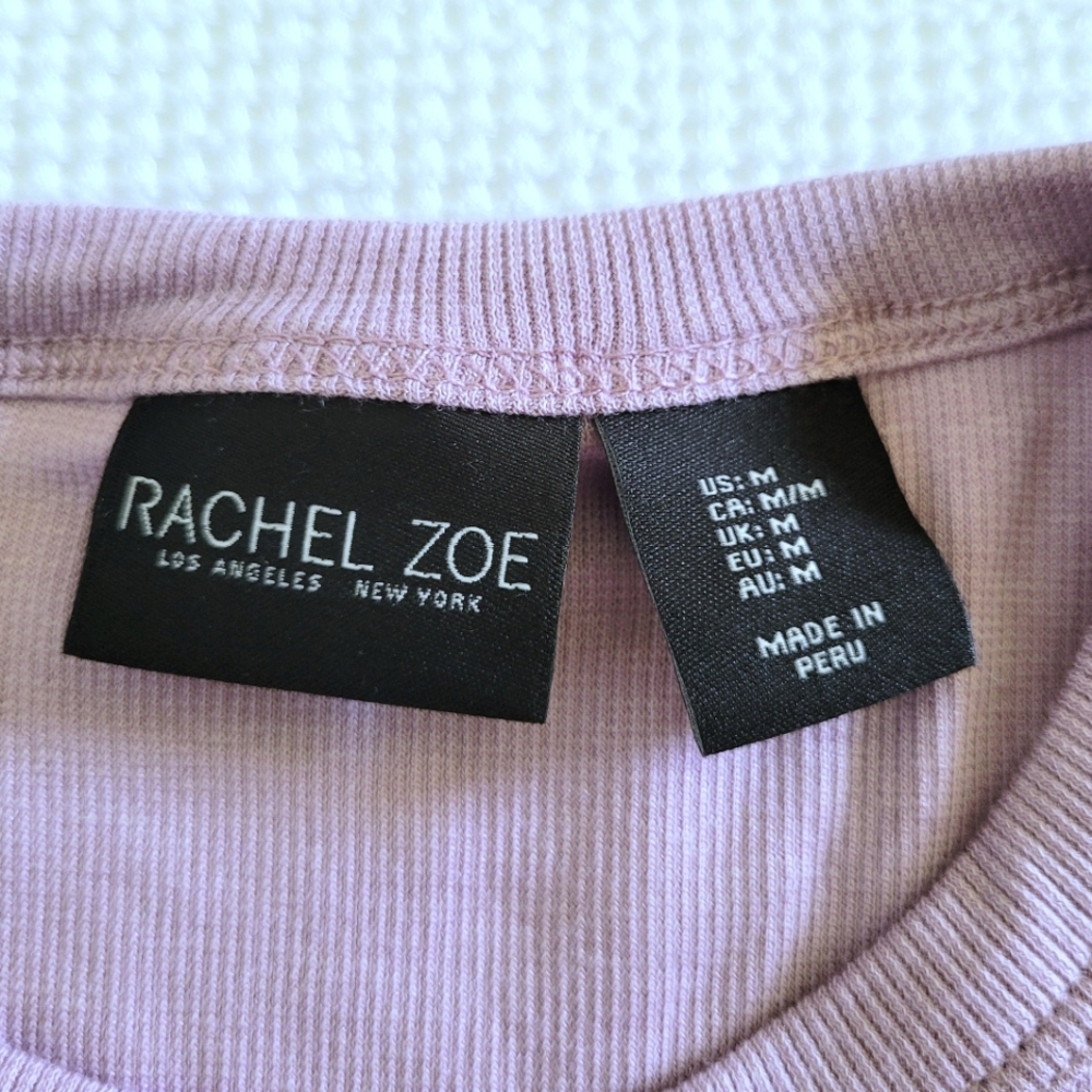Rachel Zoe Sleeveless Fitted Ribbed Light Lavender💜 Top - NWT - Picture 4 of 10